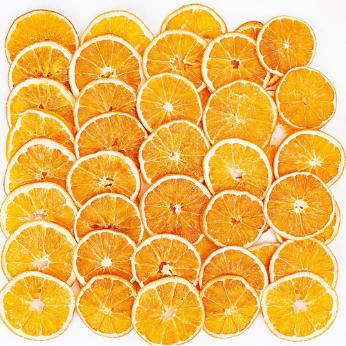 Dried Orange Slices(3.52oz/100g),Dehydrated Orange Wheels Slices Bulk No Sugar Added for Christmas Decor,Fruit Tea,Cocktails,Premium Natural Dried Fruit Slice Snacks