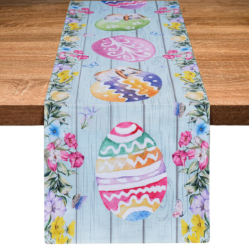 Easter Decorations Eggs Easter Table Runner Spring Seasonal Holiday Kitchen Dining Table Decoration for Indoor Home Party Decor 13x72 Inch Easter Decorations Eggs Easter Table Runner Spring Seasonal Holiday Kitchen Dining Table Decoration for Indoor Home Party Decor 13x72 Inch