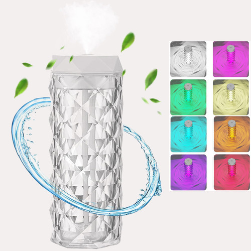 YZZAEEBO Portable Mini Humidifier,400ML Small Humidifier Cool Mist Humidifiers for Home Baby Nursery & Plants,Humidifier With Led Colorful Night Light,2 Mist Modes, Super Quiet