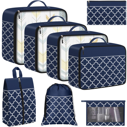 StorageRight Packing Cubes, 8 Set Suitcase Organizer Bags, Packing Cubes for Suitcases, Luggage Organizer for Travel Accessories Travel Essentials, Travel Bags Organizer for Luggage (Blue) StorageRight Packing Cubes, 8 Set Suitcase Organizer Bags, Packing Cubes for Suitcases, Luggage Organizer for Travel Accessories Travel Essentials, Travel Bags Organizer for Luggage (Blue)