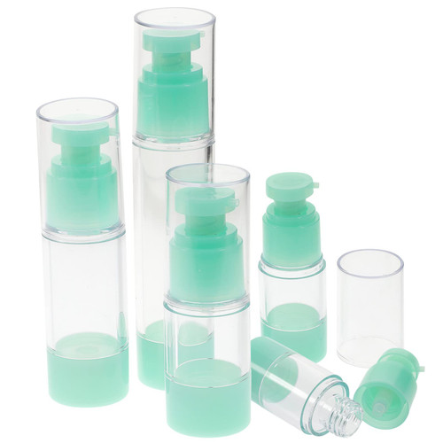 FRCOLOR 3pcs Travel Pump Bottle Airless Refillable Bottle 15ml Pump Bottle Airless Empty Bottle Clear Container Toiletries Container Spray Bottle Shampoo Container Sample Filling