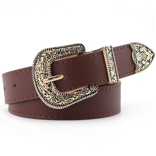 QIQILUXI Western Belt for Women Men Cowboys Cowgirls Carving Buckles Belts for Jeans Pants QIQILUXI Western Belt for Women Men Cowboys Cowgirls Carving Buckles Belts for Jeans Pants
