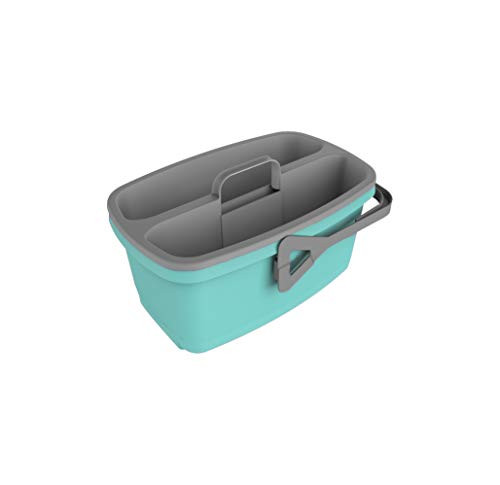 BEROSSI Smart Multi-Function Bucket With Removable Storage Caddy, Mint, 12L / 3.17 Gallon