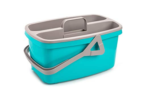 BEROSSI Smart Multi-Function Bucket With Removable Storage Caddy, Turqoise, 12L / 3.17 Gallon