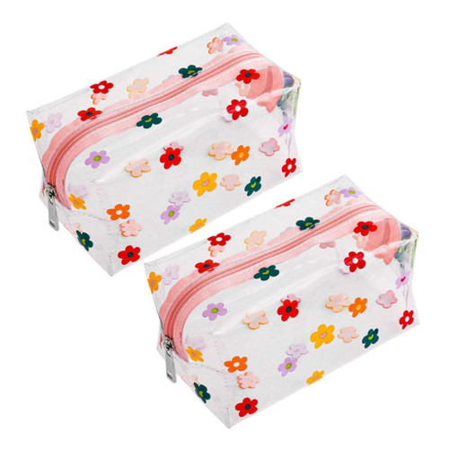 TIDTALEO 2Pcs makeup storage bag Miss clear travel toiletry bag pvc material make up toiletry bag Cosmetic bag travel clear toiletry bag wash bag travel storage bag TIDTALEO 2Pcs makeup storage bag Miss clear travel toiletry bag pvc material make up toiletry bag Cosmetic bag travel clear toiletry bag wash bag travel storage bag