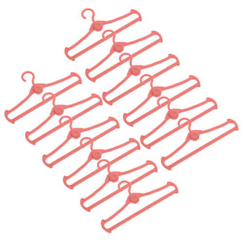 VICASKY 60pcs Doll Hanger Hangers Clothes Rack Clothes Hanger Doll Outfit Rack Mini House Supplies Doll Supplies Min Hanger Model Doll Clothing Hanger 7c Baby Plastic Clothing Rack