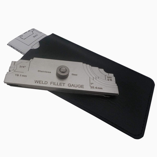 GZTIGWELD 7Piece Fillet Weld Set Gage Welding Inspection Test Ulnar RL Gauge Inch & Metric