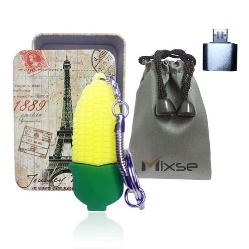 Mixse USB 2.0 Flash Drive Memory Stick Cartoon Pen Thumb Drives Jump Drive Sticks Food Shape Corn 32GB