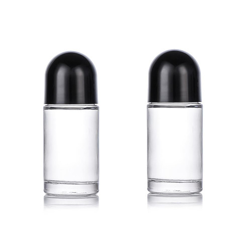 BFLCTTBD 2pcs Empty Rollerball Bottles For Essential Oils 50ml Clear Glass Roller Bottles For Oils Perfume Bottles Empty Refillable Roller