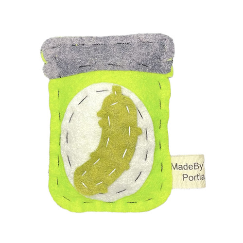 Pickle Jar | Organic Catnip Cat Toy | Wool-Blend Felt