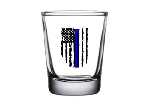Rogue River Tactical Thin Blue Line Tattered Flag Shot Glass Gift For Police Officer Law Enforcement Gift Idea Rogue River Tactical Thin Blue Line Tattered Flag Shot Glass Gift For Police Officer Law Enforcement Gift Idea