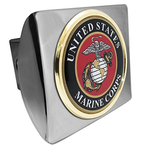 United States Marine Corps Eagle Chrome Metal Hitch Cover