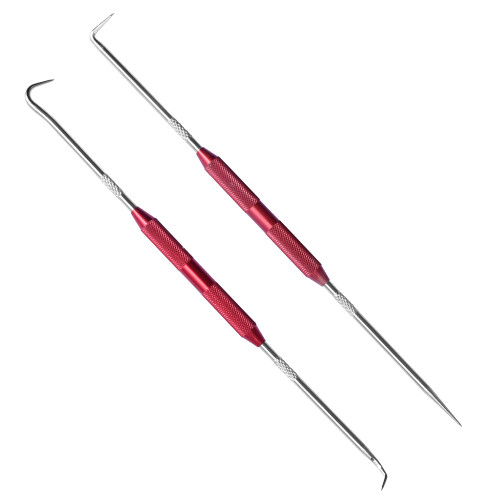 Eisen tools 2pcs Precision Pick Hook Set with Aluminum Handles,O-Ring Seal Gasket Pick Hooks Puller Remover for Removing Small Fuses, Wire Plugs, Gaskets, Springs and O Rings Tool