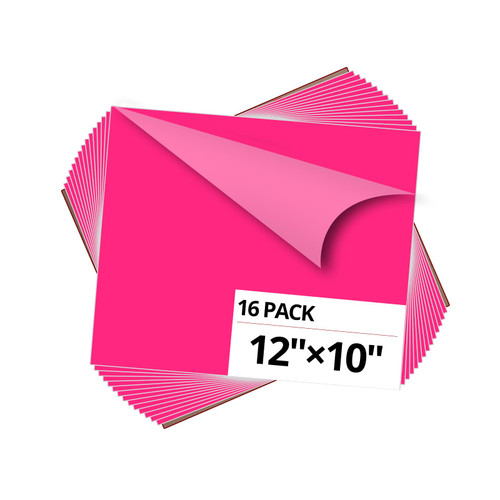 HTVRONT Neon Pink HTV Heat Transfer Vinyl Bundle?16 Pack Iron on Vinyl 12×10inch, HTV Sheets Easy Weed HTV Vinyl for T-Shirt with Teflon Sheet