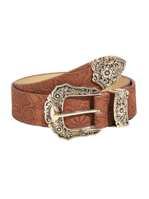 Verdusa Women's Western Cowgirl Buckle PU Leather Waist Belts Vintage Belt Brown 80 Verdusa Women's Western Cowgirl Buckle PU Leather Waist Belts Vintage Belt Brown 80
