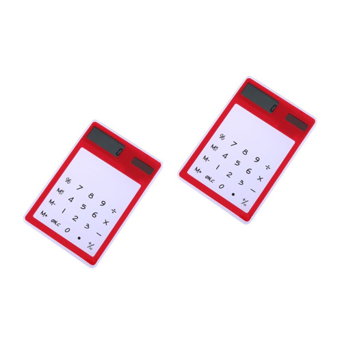 STOBOK 2pcs Simple Calculator Touch Screen Calculator Transparent Calculator Calculators Small Calculator Small Standard Calculator Mini Calculator Computer Portable Student