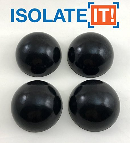 1.75" Dia Sorbothane Hemisphere Rubber Bumper Non-Skid Feet 30 Duro with Adhesive (4, 30 Durometer)