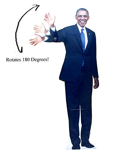 aahs!! Engraving Waving Barack Obama Life Size Novelty Cardboard Stand Up, 6 feet