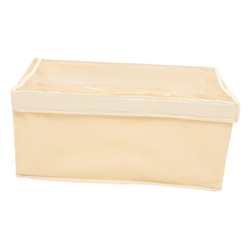 BESTOYARD Wardrobe Storage Box Wardrobe Storage Bins Organizing Basket Desktop Container Clothes Storage Organizer Storage Containers for Organizing Drawer Pvc Finishing Basket