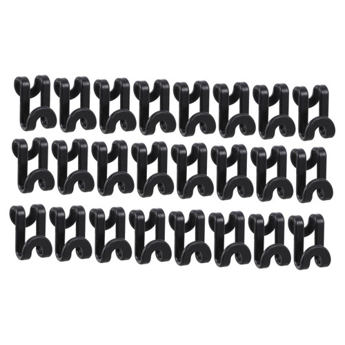 LABRIMP 24pcs -Shaped Hook Coat Hangers Plastic Hangers Plastic Clothes Hangers Cascading Hanger Hook Hangers Plastic Clothes Connector Connection Hanger Wardrobe Hook
