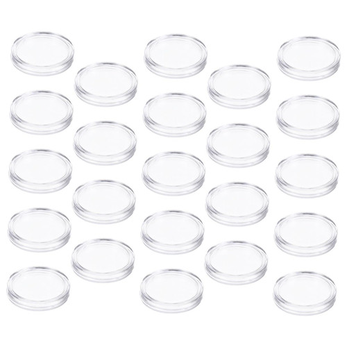 WOFASHPURET 100pcs Coin Storage Box Plastic Container Silver Coin Holder Silver Accessories Coin Capsule Display Case Eagle Capsules The Quacks of Quedlinburg Transparent Coin Protectors Major