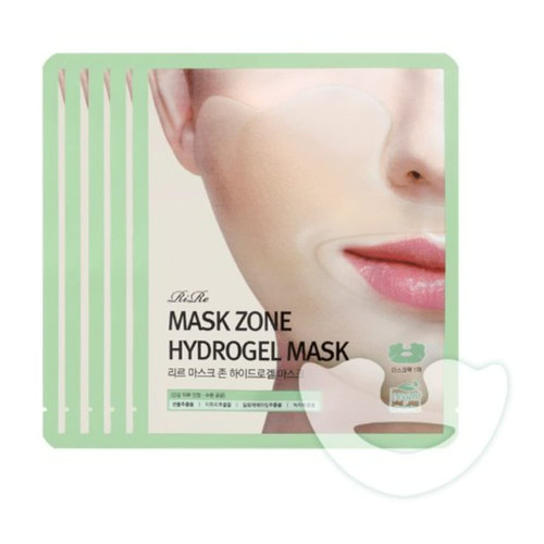RiRe Mask Zone Hydrogel Mask 0.42oz (Pack of 5) A hydrogel mask pack that soothes irritated mask zone skin and provides moisture and nutrition