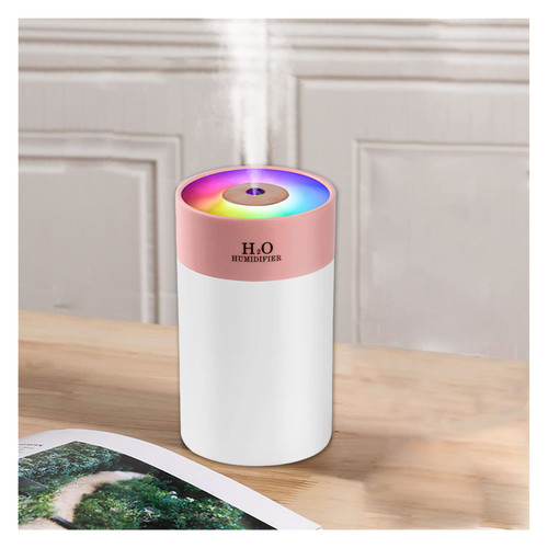 USB Humidifier With Colorful Lights - Mini Dazzling Running Light Humidifier Quiet Cool Mist Humidifier For Bedroom And Office,Plants, Easy To Clean