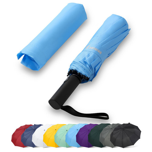 GAOYAING Windproof Travel Compact Umbrella Automatic Umbrellas for Rain Compact Folding Umbrella Portable Windproof Umbrellas for Men Women Teenage Light Blue