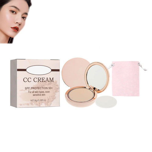Always Divina Illumina CC Creamy Compact Spf 50, Full Coverage Concealer, Foundation Concealer, Color Correcting Concealer, Always CC Creamy Compact Spf 50+ and Pouch (Ivory)