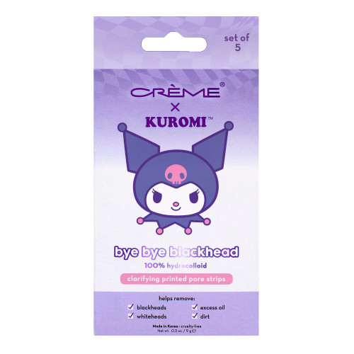 The Crème Shop Kuromi Bye Bye Blackhead Printed Pore Strips | Nose Pore & Blackhead Strips | Pore Cleaner Blackhead Remover for Face | Blackhead Remover for Nose (Pack of 5) The Crème Shop Kuromi Bye Bye Blackhead Printed Pore Strips | Nose Pore & Blackhead Strips | Pore Cleaner Blackhead Remover for Face | Blackhead Remover for Nose (Pack of 5)