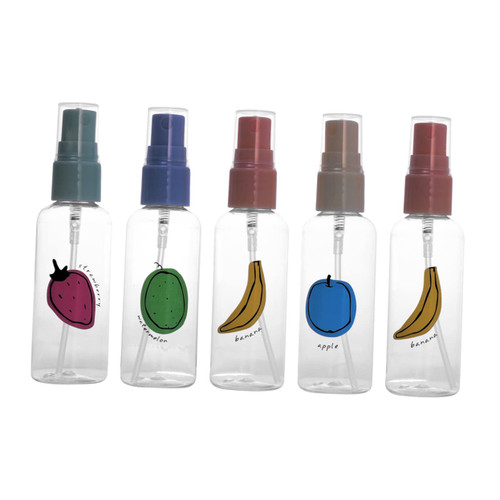 DOITOOL 5pcs Spray Bottle Clear Container Travel Containers for Liquids Refillable Squeeze Container Makeup Container Refillable Bottle Perfume Container Travel Mist Lotion Cylindrical