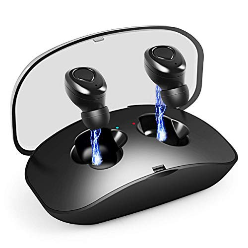 Bluetooth Headphones, Wireless Earbuds Sport Earphones,Bluetooth Earbuds, Stereo in-Ear Earphones Hands Free Noise Cancelling Compatible iOS Android Smartphones (White)