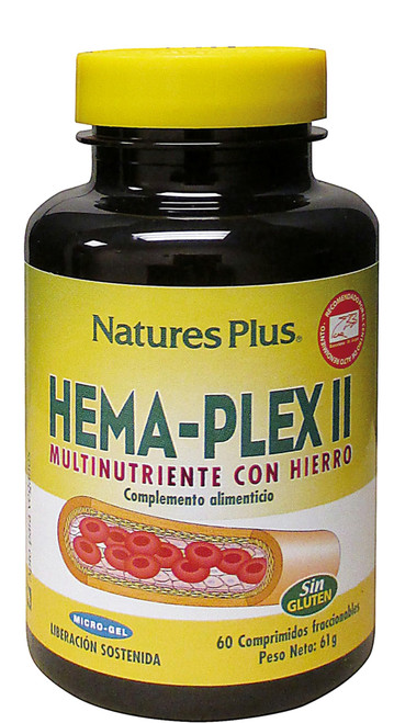 NaturesPlus Hema-Plex Iron - 60 Mixed Berry Chewables - 85 mg Elemental Iron - Total Blood Health - with Vitamin C & Bioflavonoids - Non-GMO, Vegan & Gluten Free - 20 Servings NaturesPlus Hema-Plex Iron - 60 Mixed Berry Chewables - 85 mg Elemental Iron - Total Blood Health - with Vitamin C & Bioflavonoids - Non-GMO, Vegan & Gluten Free - 20 Servings