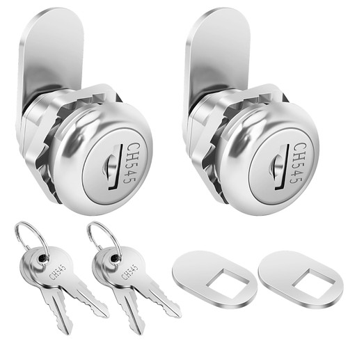 Sissinda Truck Tool Box Lock, 5/8" Cylinder Keyed Alike Cam Lock, for Truck Toolbox, Compatible with Uws Dee Zee Delta Kobalt Craftsman Atwood BetterBuilt WeatherGuard (2 Pack 5/8 Keyed Alike)