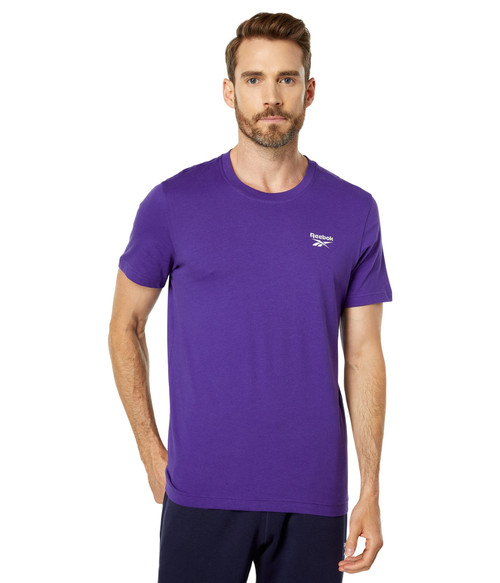 Reebok Men's Standard Tee, Bold Purple/Small Logo White, Medium