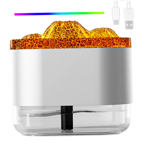 Volcano Diffuser, 300ml Volcano Humidifier Diffuser with LED Light & 2 Mist Modes, Volcano Essential Oil Diffuser for Home Office Yoga Room