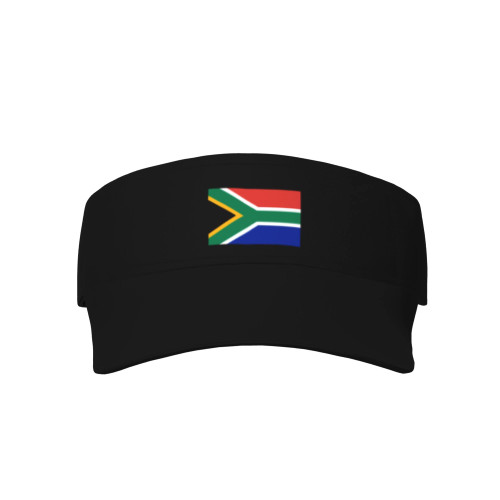 Flag of South Africa Sport Sun Visor Hats Adjustable Empty Top Baseball Cap Golf Visors Hat Athletic Visor Hat for Men Women Black