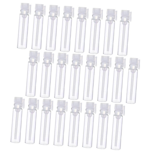 Beaupretty 100pcs Glass Bottle Empty Glass Vial Empty Perfume Container Sample Bottles Clear Perfume Bottle Glass Perfume Container Samples Terrariums Travel Small Spray Bottle Portable White
