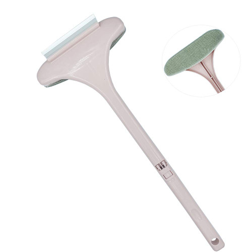 Yansh store Mesh Screen Cleaner,Window Screen Cleaning Brush Washing Equipment,Detachable Window Cleaner Tool with Wet and Dry Dual-Use,Pink