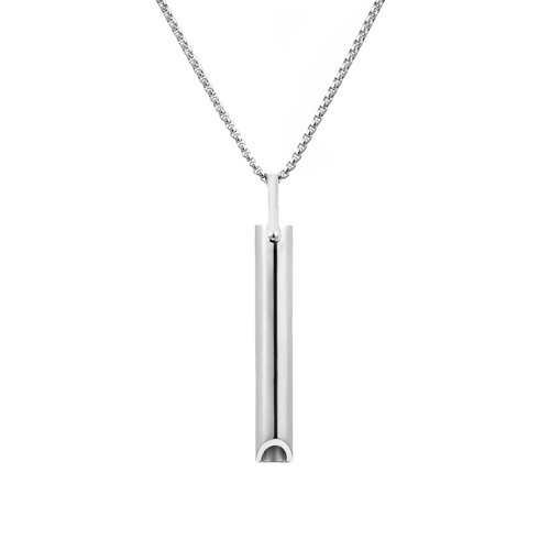 VICUSSE Stainless steel Mindful Breathing Necklace, Anxiety Relief Items,Anxiety Necklace,Necklace for Anxiety, Stress, Panic Attack Relief Meditation Tools (B)