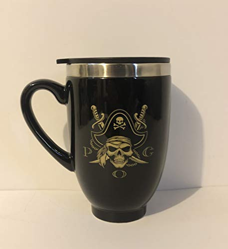 Disney Parks Pirates of The Caribbean Ceramic Cup Mug With Lid