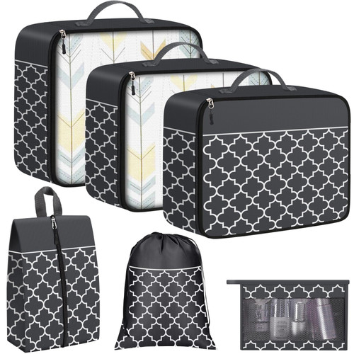 StorageRight Packing Cubes, 6 Set Suitcase Organizer Bags, Packing Cubes for Suitcases, Luggage Organizer for Travel Accessories Travel Essentials, Travel Bags Organizer for Luggage (Grey) StorageRight Packing Cubes, 6 Set Suitcase Organizer Bags, Packing Cubes for Suitcases, Luggage Organizer for Travel Accessories Travel Essentials, Travel Bags Organizer for Luggage (Grey)