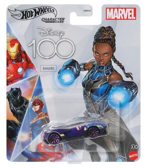 Hot Wheels Disney 100 Character Cars Shuri, 1:64 Scale Collectible Toy Car from Marvel Hot Wheels Disney 100 Character Cars Shuri, 1:64 Scale Collectible Toy Car from Marvel