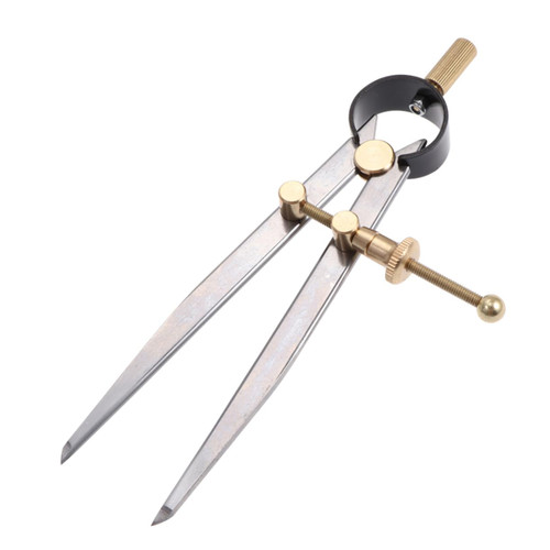 VILLFUL Wing Divider Professional Woodworking Compass Leather Craft Rotating Scratch Adjustable Steel Compass Wing Leather Sewing Compasses Spacing Compass Tool Spring to Rotate