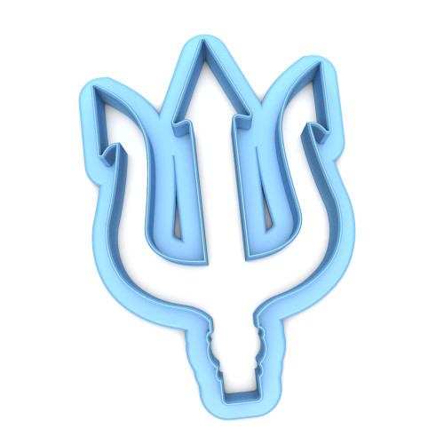 Sweet Prints Inc Trident (outline) Cookie Cutter - Dishwasher Safe (5")
