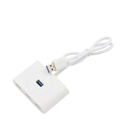 HOMSFOU USB Adapter Laptop Type c Charging Adapter 4 Port USB to USB 3.0 Hub USB Splitter USB-c Multi-Port Hub Portable Hub for Notebook USB Hub Aluminum White Extender