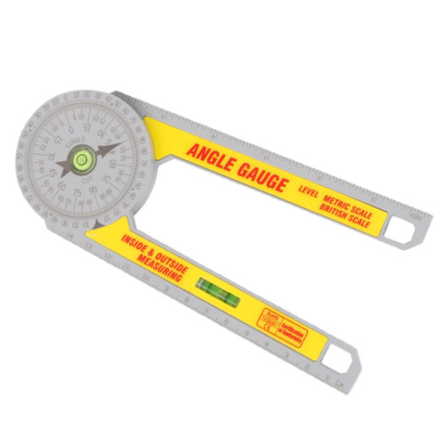 ORFOFE Mulitool 1pc 360 Angle Ruler Protractor Miter Angle Finder Angle Finder Ruler 360 Degree Angle Ruler Goniometer Tools Multifunction Measuring Ruler Stainless Steel Body