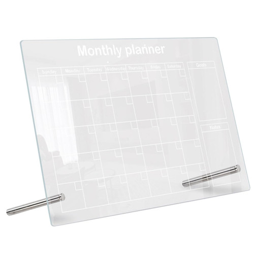 DIYEAH 1 Set Transparent Writing Board Kitchen Menu Planner Board Dry Erase Weekly Planner Dry Erase Planning Boards Grocery Shopping List Note to Do List Board Desktop The List Acrylic