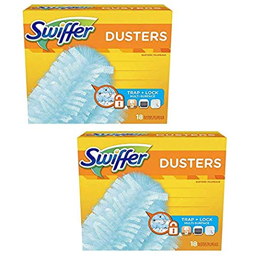 180 Dusters, Multi Surface Refills, Unscented Scent, 18 Count (2 Pack)
