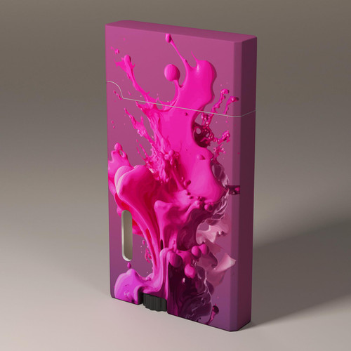 Pink Fluid Windproof Flame Adjustable Lighter,Cool,Jet Torch Flame Lighters,Butane Refillable Torch,BBQ Candles Camping (No Butane Fuel)